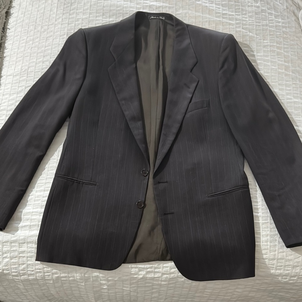 Giorgio Armani Mani Black pinstripe Sport Coat Timeless Elegance